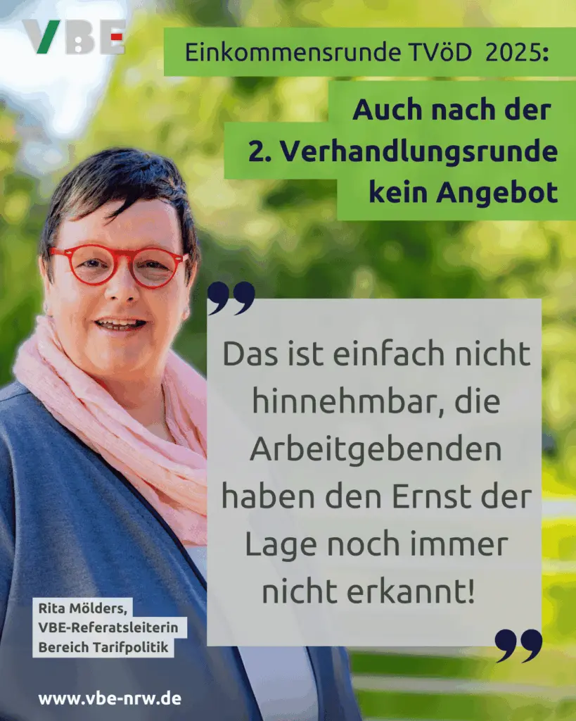 Einkommensrunde TV-L 25/26: 2. Verhandlungsrunde ohne Ergebnis