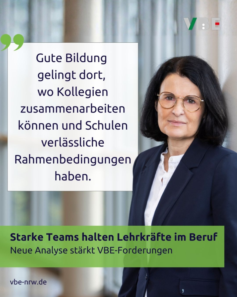VBE: Starke Teams an Schulen halten Lehrkräfte im Beruf