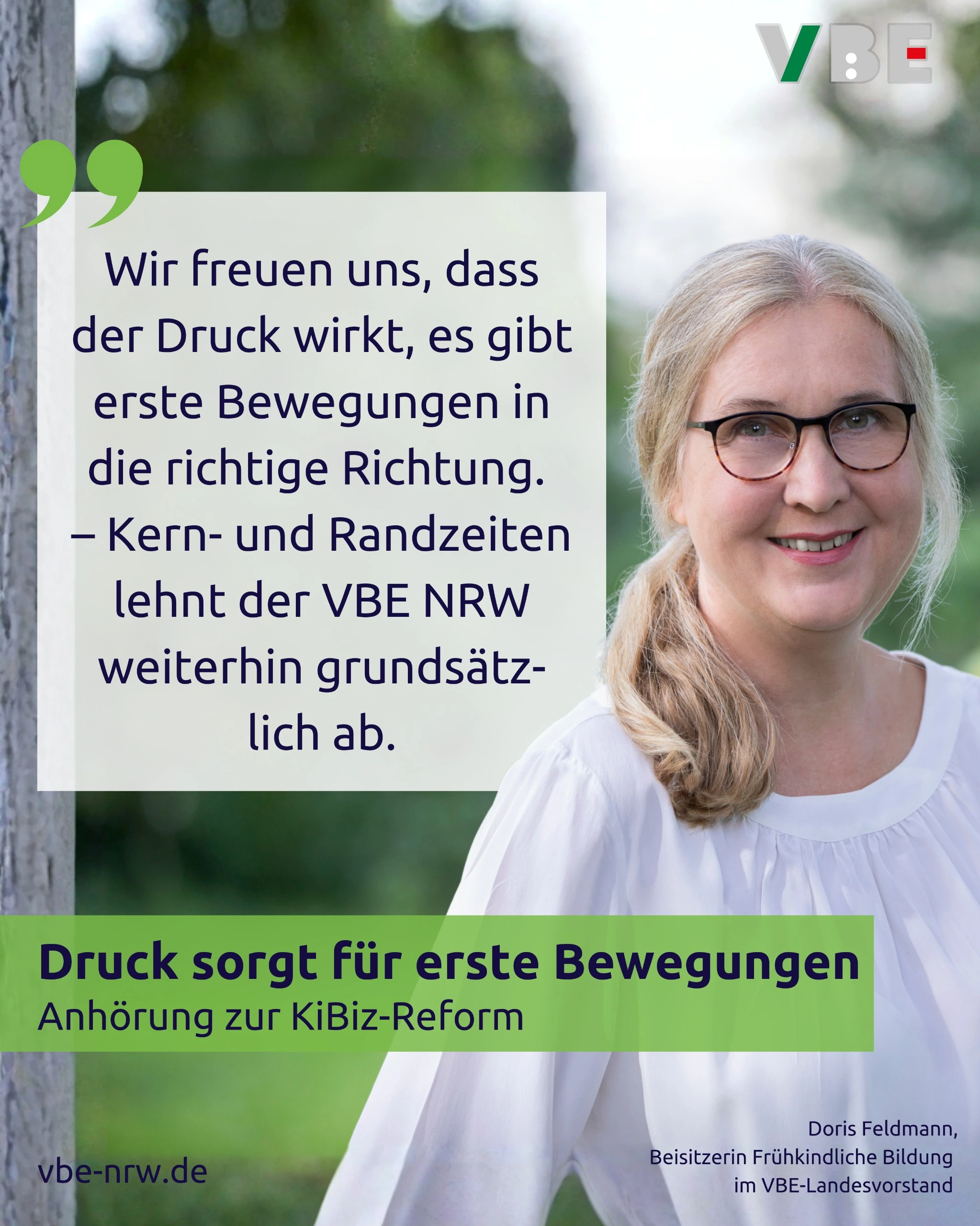 Druck sorgt für erste Bewegungen