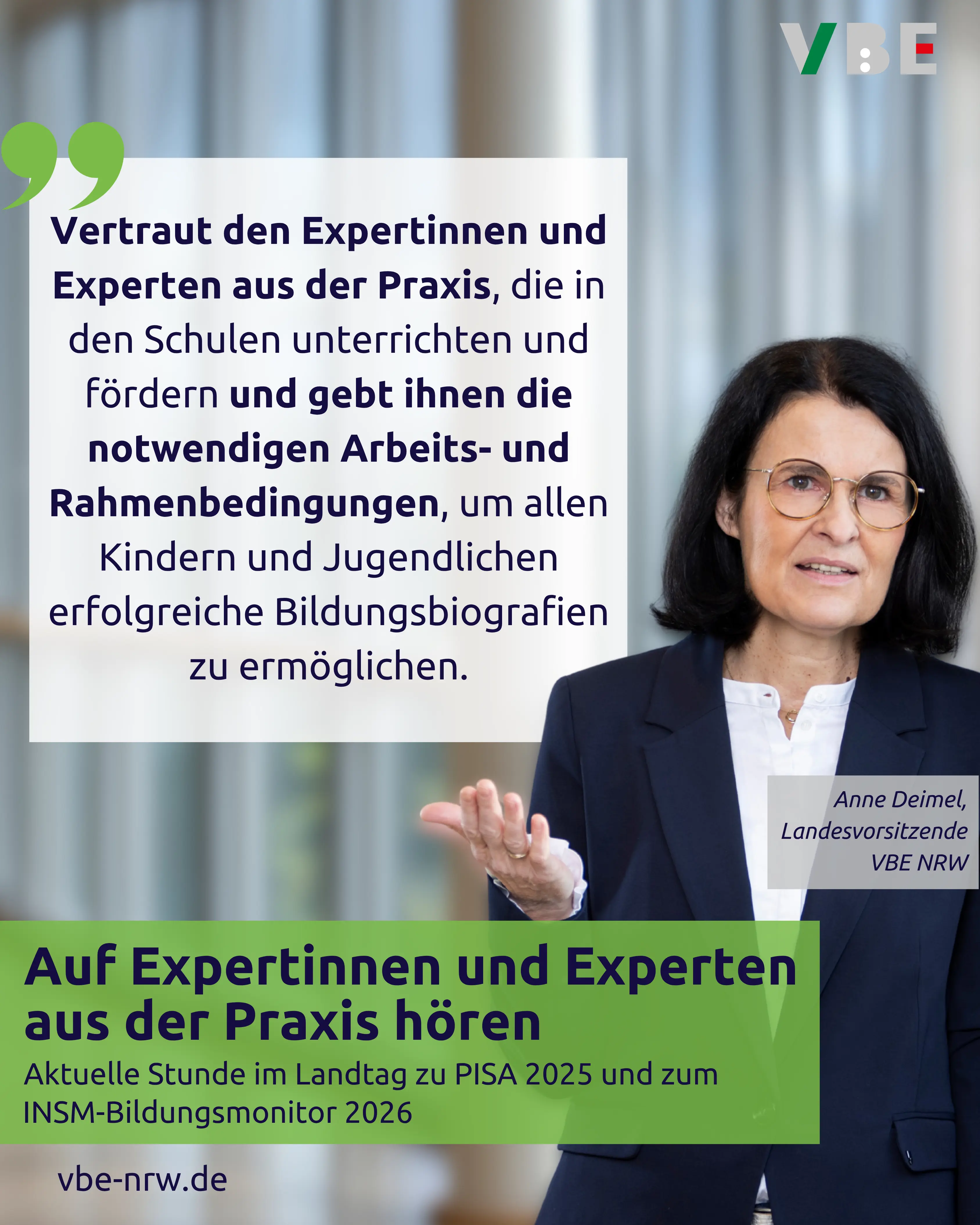 Auf Expertinnen und Experten aus der Praxis hören